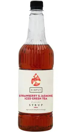 Simply Strawberry and Jasmine Iced Green Tea Syrup  Adomoo