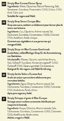 Simply Sugar Free Blue Curacao Syrup  Adomoo