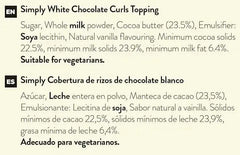 Simply White Chocolate Curls  Adomoo