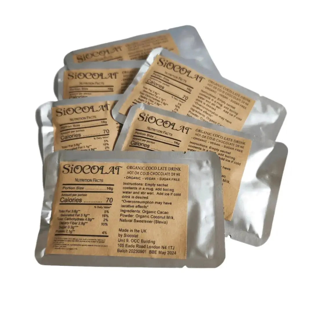 Siocolat Organic Vegan Sugar Free Low Calorie Chocolate Drink Hot or Cold  Adomoo