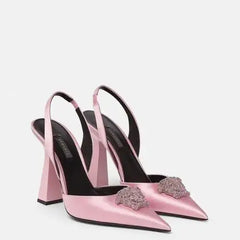 Slingback Heels with Embellishments.  Adomoo
