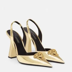 Slingback Heels with Embellishments.  Adomoo
