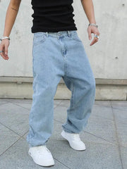 Men's Baggy Oversized Jeans – Y2K Wide-Leg Streetwear Denim  Adomoo