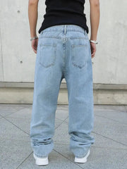 Men's Baggy Oversized Jeans – Y2K Wide-Leg Streetwear Denim  Adomoo