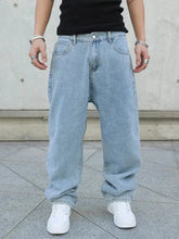 Men's Baggy Oversized Jeans – Y2K Wide-Leg Streetwear Denim Adomoo