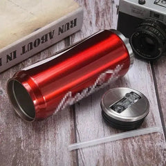 Stainless Steel Cola Shaped Thermos Cup – Double-Layer Vacuum Insulated Travel Mug with Straw for Hot & Cold Drinks  Adomoo