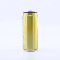 Stainless Steel Cola Shaped Thermos Cup – Double-Layer Vacuum Insulated Travel Mug with Straw for Hot & Cold Drinks  Adomoo