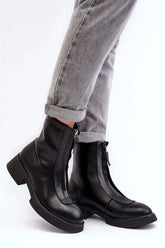 Step in style Women's flat heel boots  Adomoo