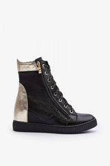 Step in style Women's wedge sneakers made of natural leather  Adomoo
