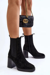 Step in style women's boots made of eco-suede Adomoo