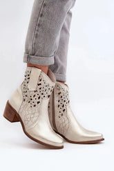 Step in style women's boots made of natural leather  Adomoo
