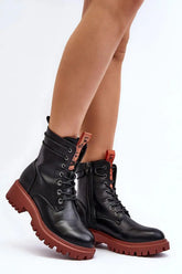 Step in style women's trapper shoes made of eco leather  Adomoo
