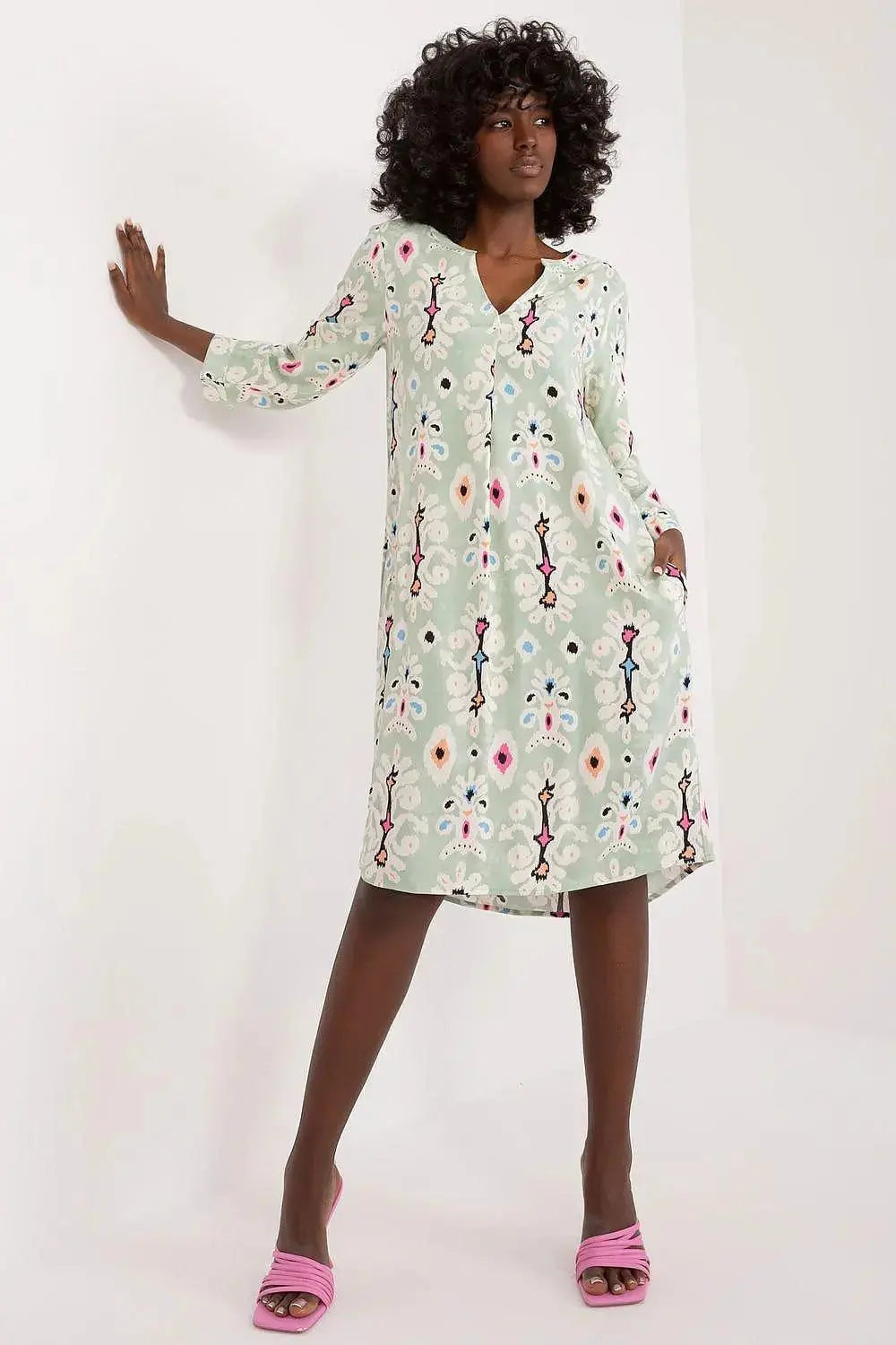 Sublevel fashionable soft and breathable viscose daydress  Adomoo