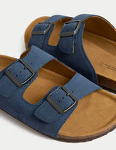 Suede Slip-On Corkbed Sandals Adomoo