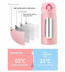 THERMOS Stainless Steel Vacuum Insulated Water Bottle – 350ml/500ml Leak-Proof Thermal Tumbler Flask  Adomoo