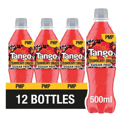 Tango Strawberry Smash Sugar Free PMP Bottle 500ml (Case of 12)  Adomoo
