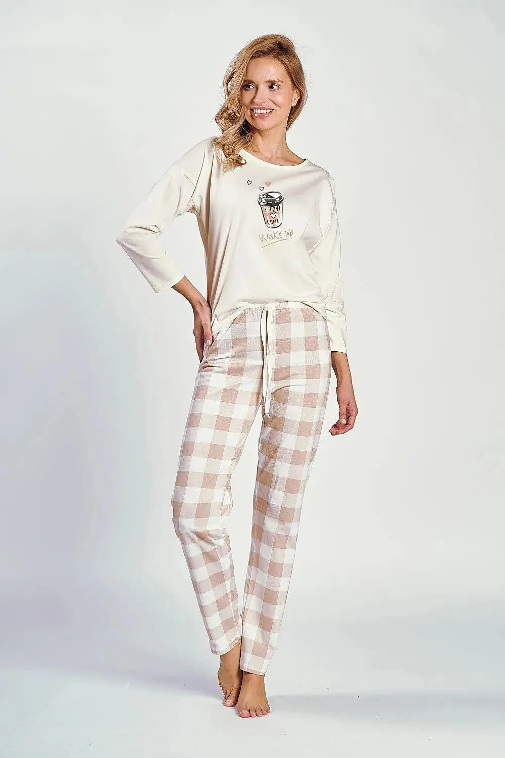 Taro sleeve blouse and long pants  pyjama  Adomoo