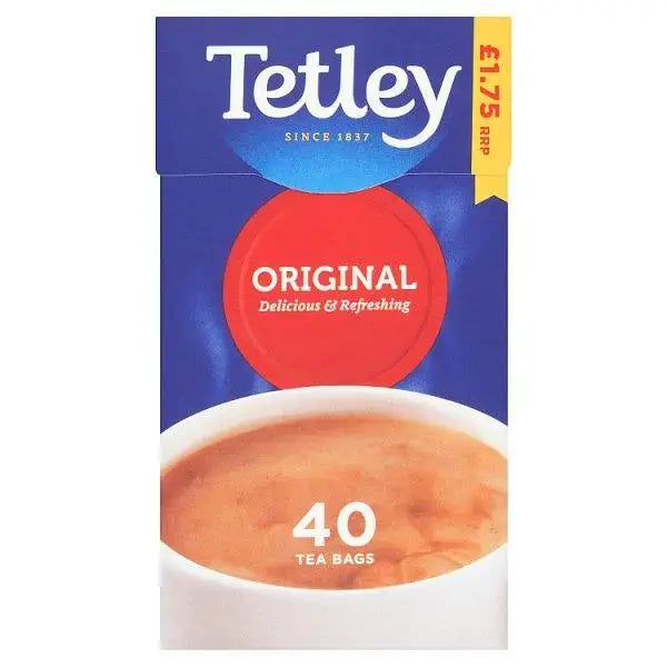 Tetley Original 40 Tea Bags 125g (Case of 6)  Adomoo