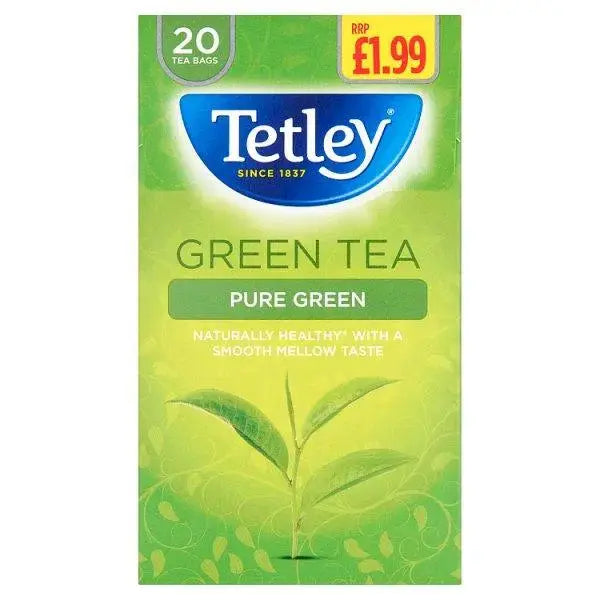 Tetley Pure Green 20 Green Tea 40g (Case of 4)  Adomoo