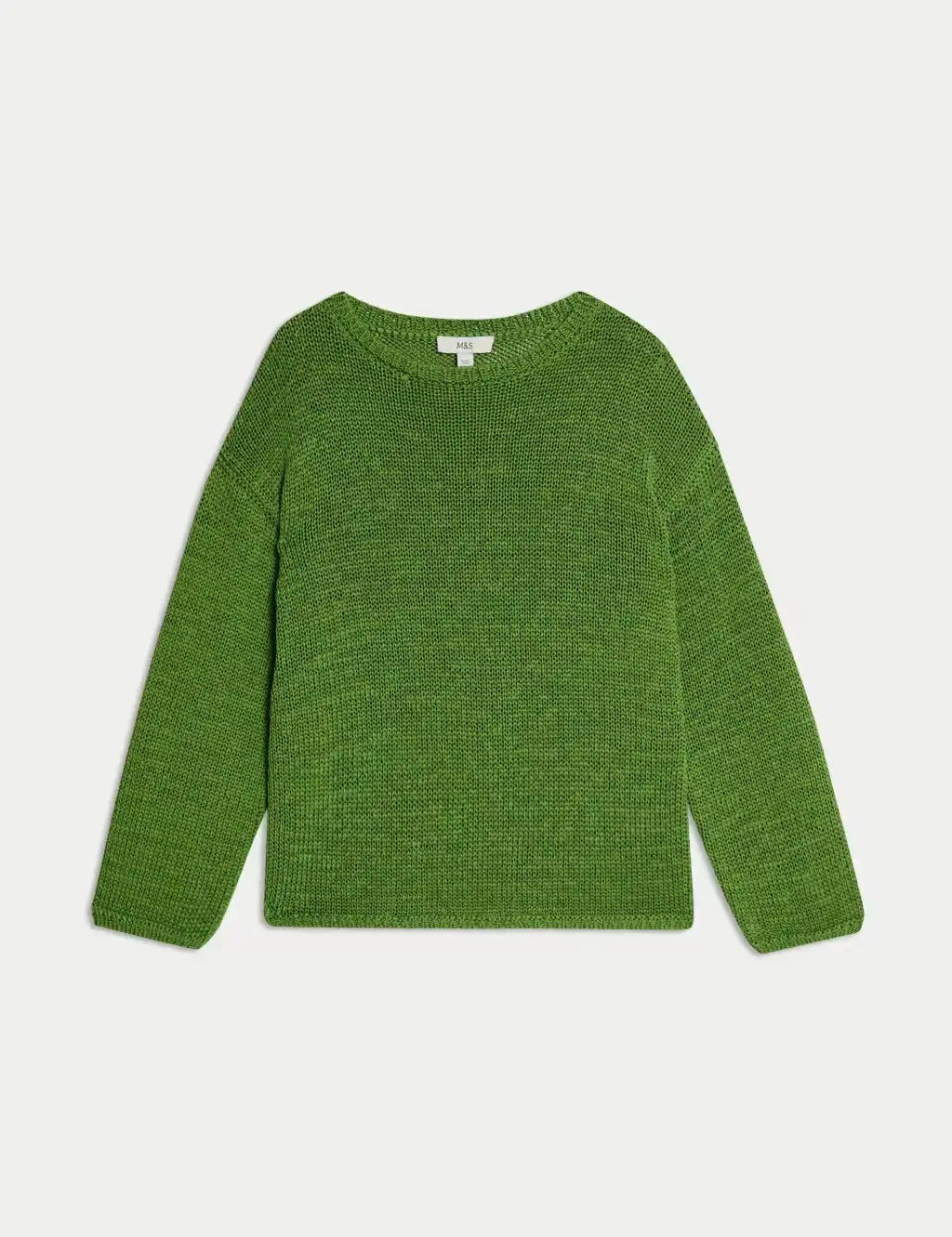 Textured Crew Neck Jumper  Adomoo