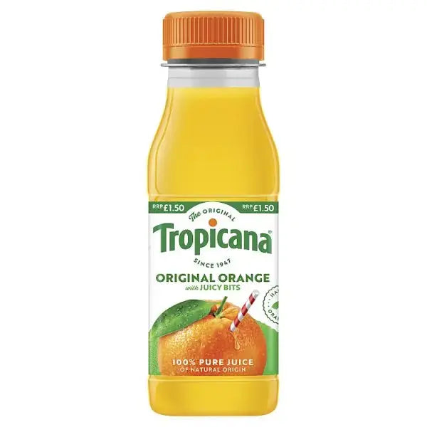 Tropicana Original Orange with Bits Fruit Juice 250ml (Case of 8)  Adomoo