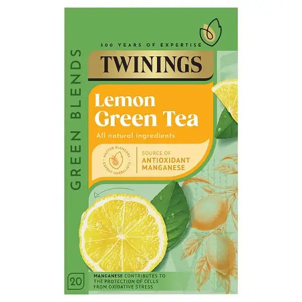 Twinings Lemon Green Tea 20 Tea Bags 40g (Case of 4)  Adomoo