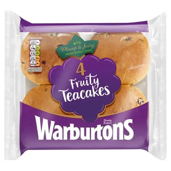 Warburtons 4 Fruity Teacakes  Adomoo