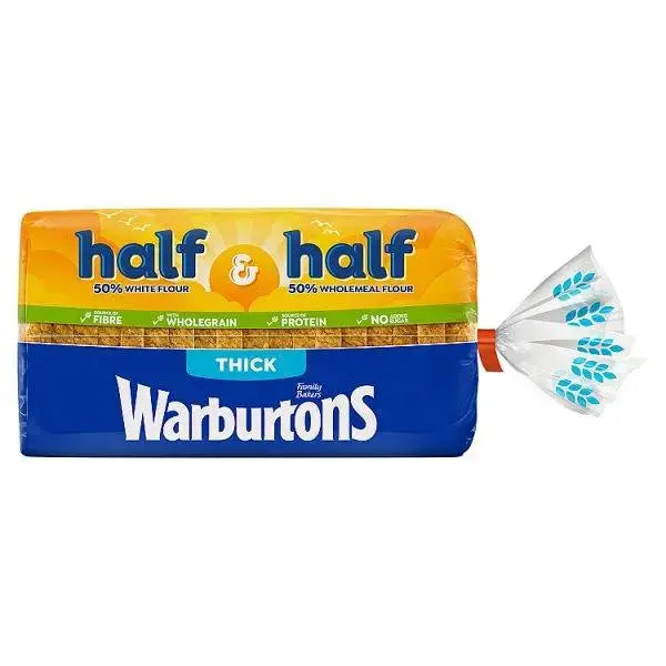 Warburtons Half & Half Thick 800g  Adomoo