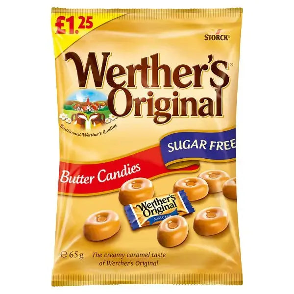 Werther's Original Sugar Free Butter Candies 65g (Case of 12)  Adomoo