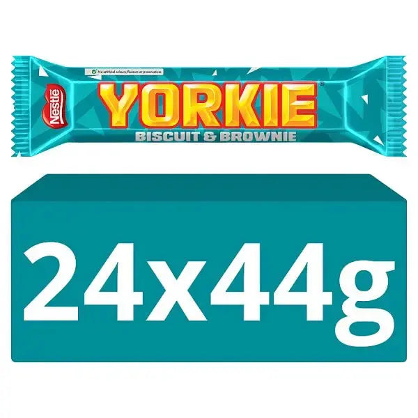 Yorkie Biscuit & Brownie Milk Chocolate Bar 44g (Case of 24)  Adomoo