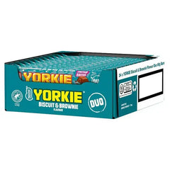 Yorkie DUO Biscuit & Brownie Flavour Milk Chocolate Bar 66g (Case of 24)  Adomoo