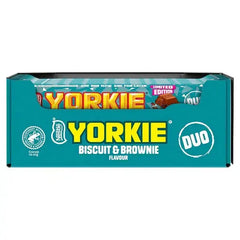 Yorkie DUO Biscuit & Brownie Flavour Milk Chocolate Bar 66g (Case of 24)  Adomoo