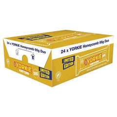 Yorkie Honeycomb Milk Chocolate DUO Bar 66g (Case of 24)  Adomoo