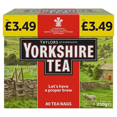 Yorkshire Tea 80 Tea Bags 250g (Case of 5)  Adomoo