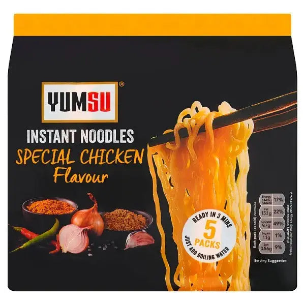 Yumsu Instant Noodles Special Chicken Flavour 5 x 70g (Case of 12) Adomoo
