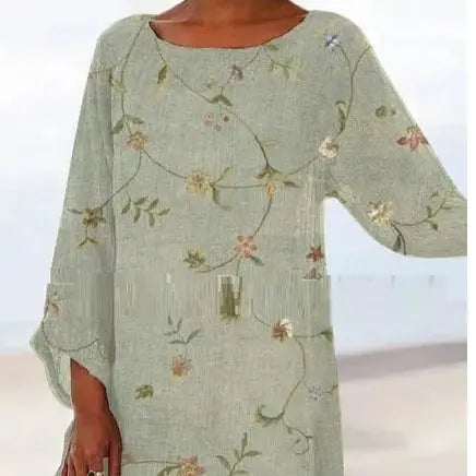 Fashion Casual Women's New Printed Shuya Temperament Commute Dress  Adomoo