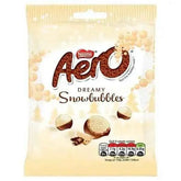Aero Snowbubbles Milk Chocolate Sharing Bag 80g (Case of 12)  Adomoo