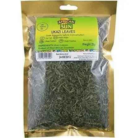 African Sun Ukazi Leaves 25g  Adomoo