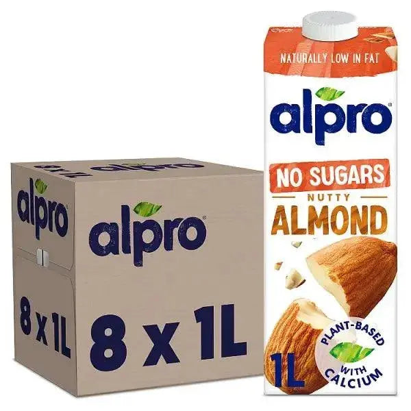 Alpro No Sugars Nutty Almond 1L (Case of 8)  Adomoo