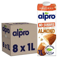 Alpro No Sugars Nutty Almond 1L (Case of 8)  Adomoo