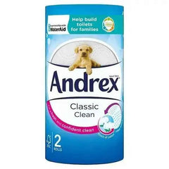 Andrex Classic Clean 2 Rolls (Case of 12)  Adomoo