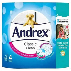 Andrex Classic Clean 4 Rolls (Case of 6)  Adomoo