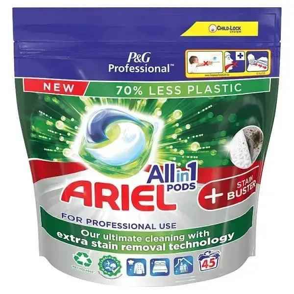 Ariel Professional Pods Washing Liquid Capsules Stain Buster 45 Washes  Adomoo