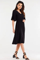 awama daydress made of viscose, slightly flared at the bottom  Adomoo
