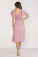 awama extremely elegant and feminine midi length daydress  Adomoo