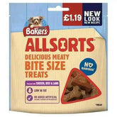 Bakers Allsorts Delicious Bite Size Treats Flavoured with Chicken, Beef & Lamb 98 (Case of 6)  Adomoo