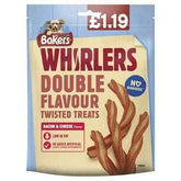 BAKERS Dog Treat Bacon and Cheese Whirlers 130g (Case of 6)  Adomoo
