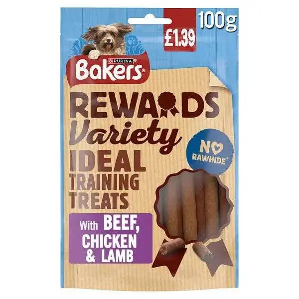 Bakers Rewards Variety with Beef, Chicken & Lamb 100g (Case of 8)  Adomoo