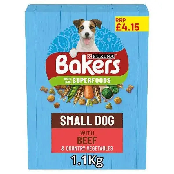 Bakers Small Dog 100% Complete with Tasty Beef & Country Vegetables 1.1kg (Case of 5)  Adomoo