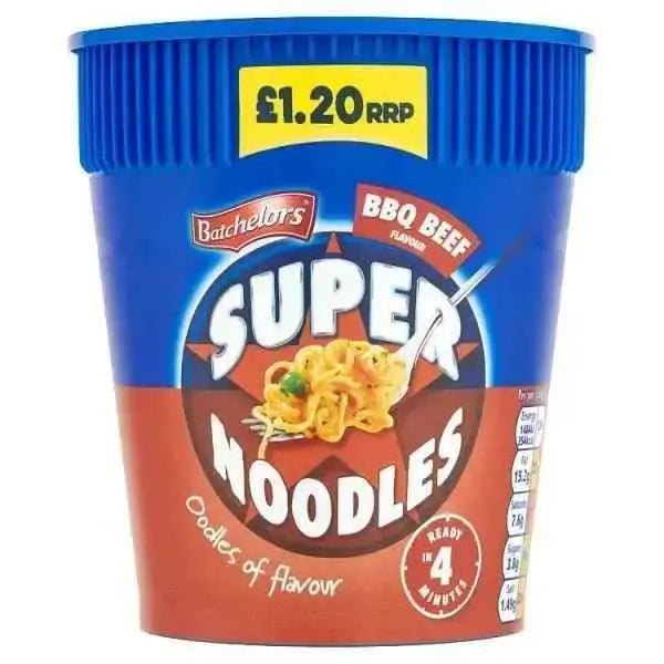 Batchelors BBQ Beef Flavour Super Noodles 75g (Case of 8) Adomoo